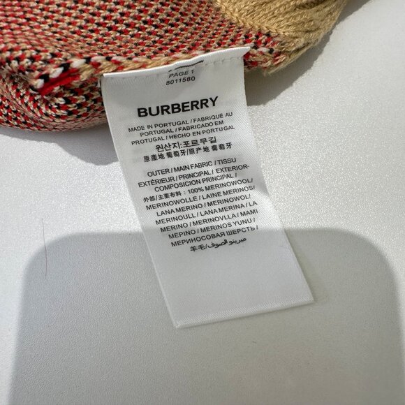 Burberry - Check Wool Cashmere Jacquard Cardigan - Picture 9 of 11